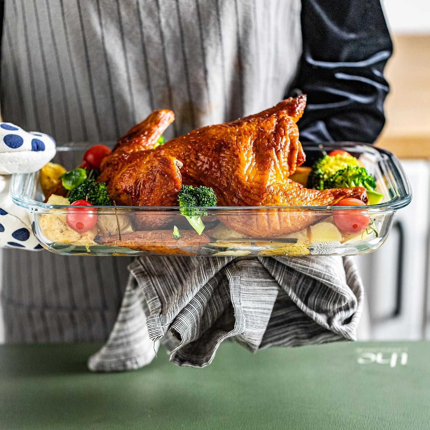 Regine Switzerland Glass Baking Dish Set - 3-Piece Oven & Microwave Safe Bakeware for Lasagna