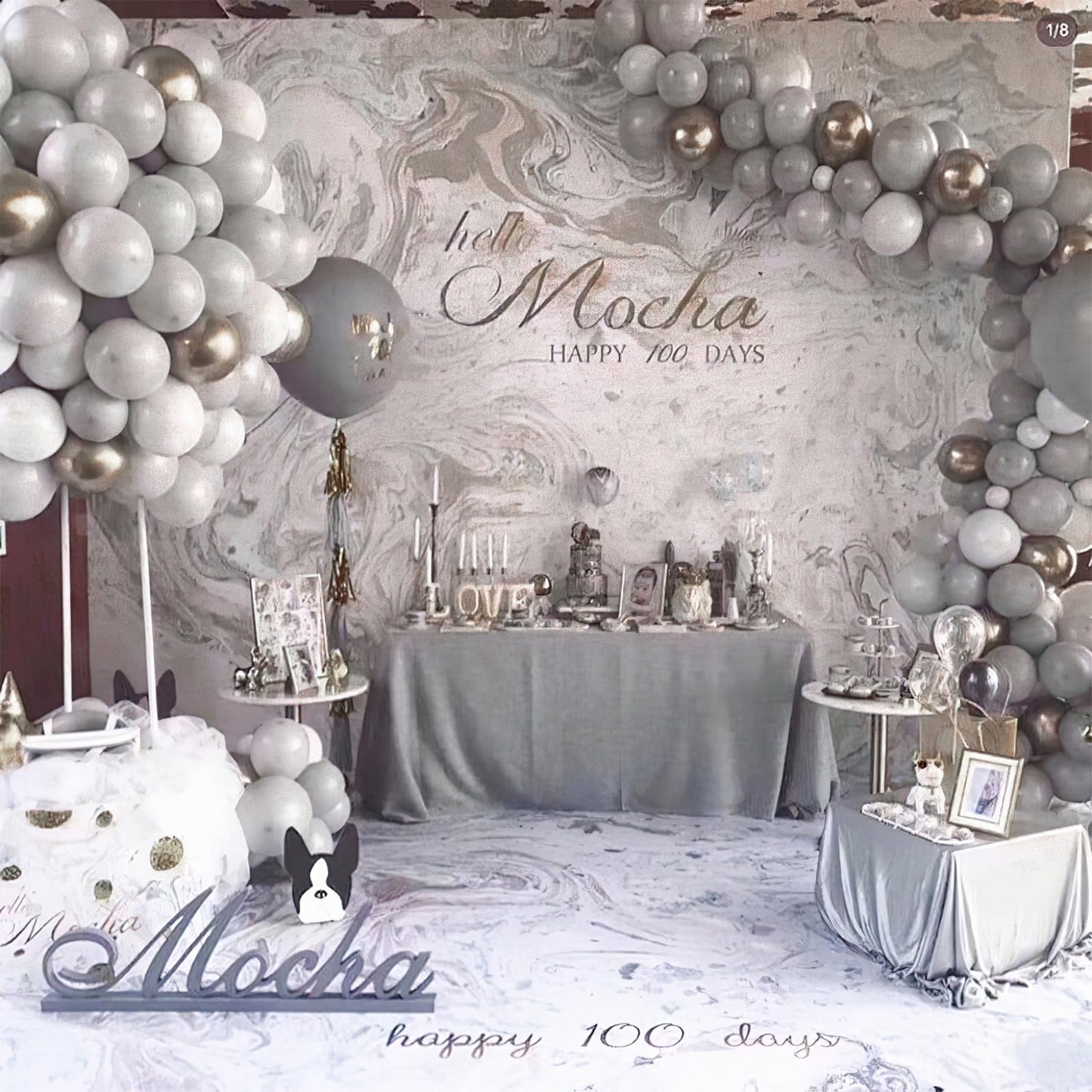 PartyWoo Grey Balloons 140pcs Different Sizes Pack of 18 12 10 5 Inch Light Pastel Pale Gray Latex Balloon Arch Kit Garland for Baby Shower Graduation Wedding Birthday Party Decorations Gray-Y76