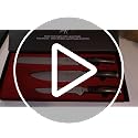 Imarku Pakkawood Brown 3-Piece Japanese Chef Knife Set with High Carbon Stainless Steel