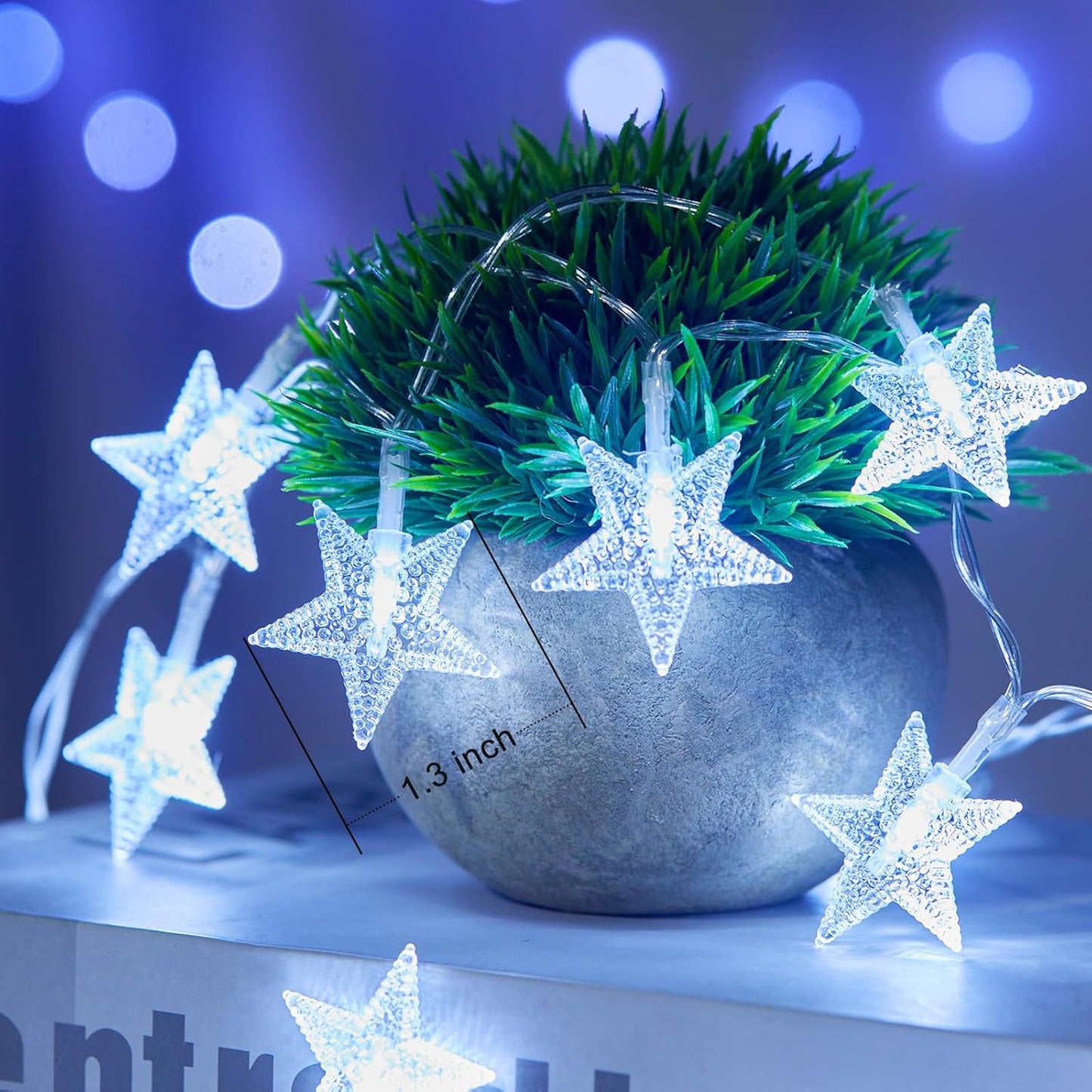 200 LED Fairy Lights with Remote & Timer - 16.4Ft Silver Wire Twinkle Lights for Indoor Christmas, Wedding & Party Decor