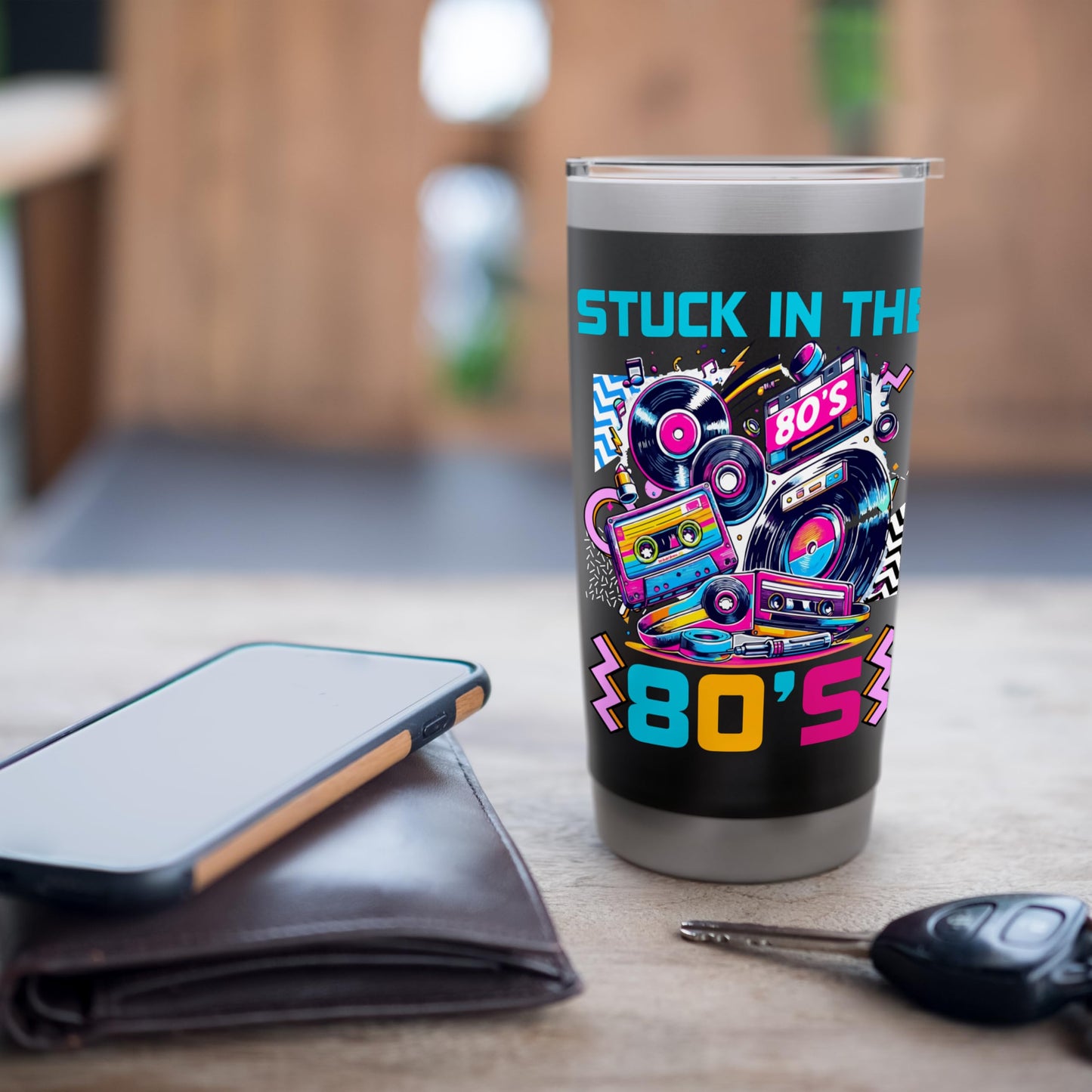 Stuck In The 80's Music Party Costume 80's Theme Party Stainless Steel Insulated Tumbler