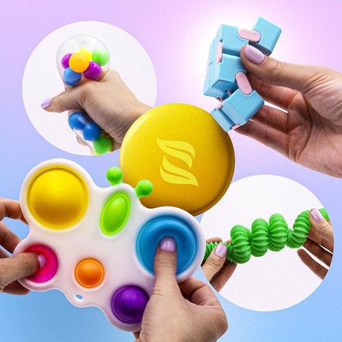 Fidget Poppers Pack – 50 Pcs Fidget Toys, Party Favors for Kids 8-12, Stocking Stuffers, Bulk Sensory Toys for Classroom Treasure Box Prizes, Goodie Bags, Birthday Gifts