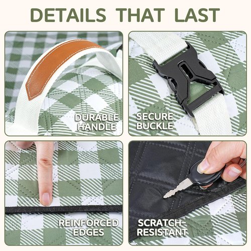 Genovega Waterproof Picnic Blanket - Extra Large Foldable Outdoor Mat for Beach & Camping | Ideal Travel Accessory