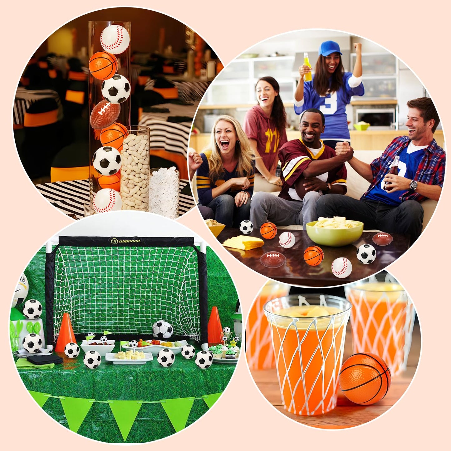 16 PCS Stress Balls Party Favor for Kids 8-12 Goodie Bag Stuffers Squeeze Toys Classroom Prizes for Kids Pinata Stuffers Boys Birthday End of Year Gifts Sport Party Foam Bouncy Balls Bulk Small Toys