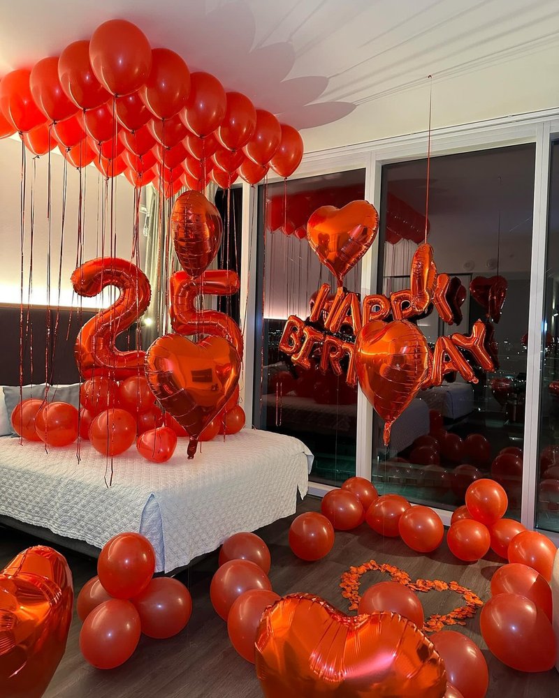 Red 5 Balloon, Number Balloon 40 Inch for Red Party Supplies, 5th Birthday Balloon Decorations, 5 Number Balloons, Number 5 Balloon