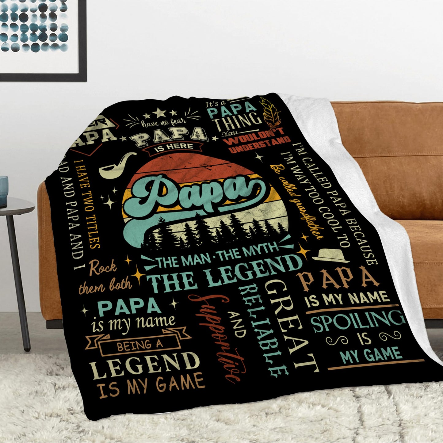 YSBLGWE Papa Gifts Blanket - Papa Birthday Gifts - Papa Gifts from Grandkids - Gifts for Papa - Papa Gift - Grandfather Birthday Gifts - Grandpa/Grandfather/Pop Pop/Papa Blankets 50"x60"