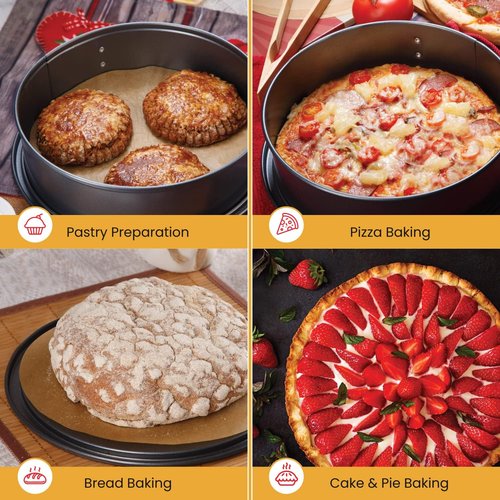 Baker’s Signature Parchment Paper Baking Sheets - 6 Inch Rounds, 220 Pack | Precut, Non-Toxic & Silicone Coated