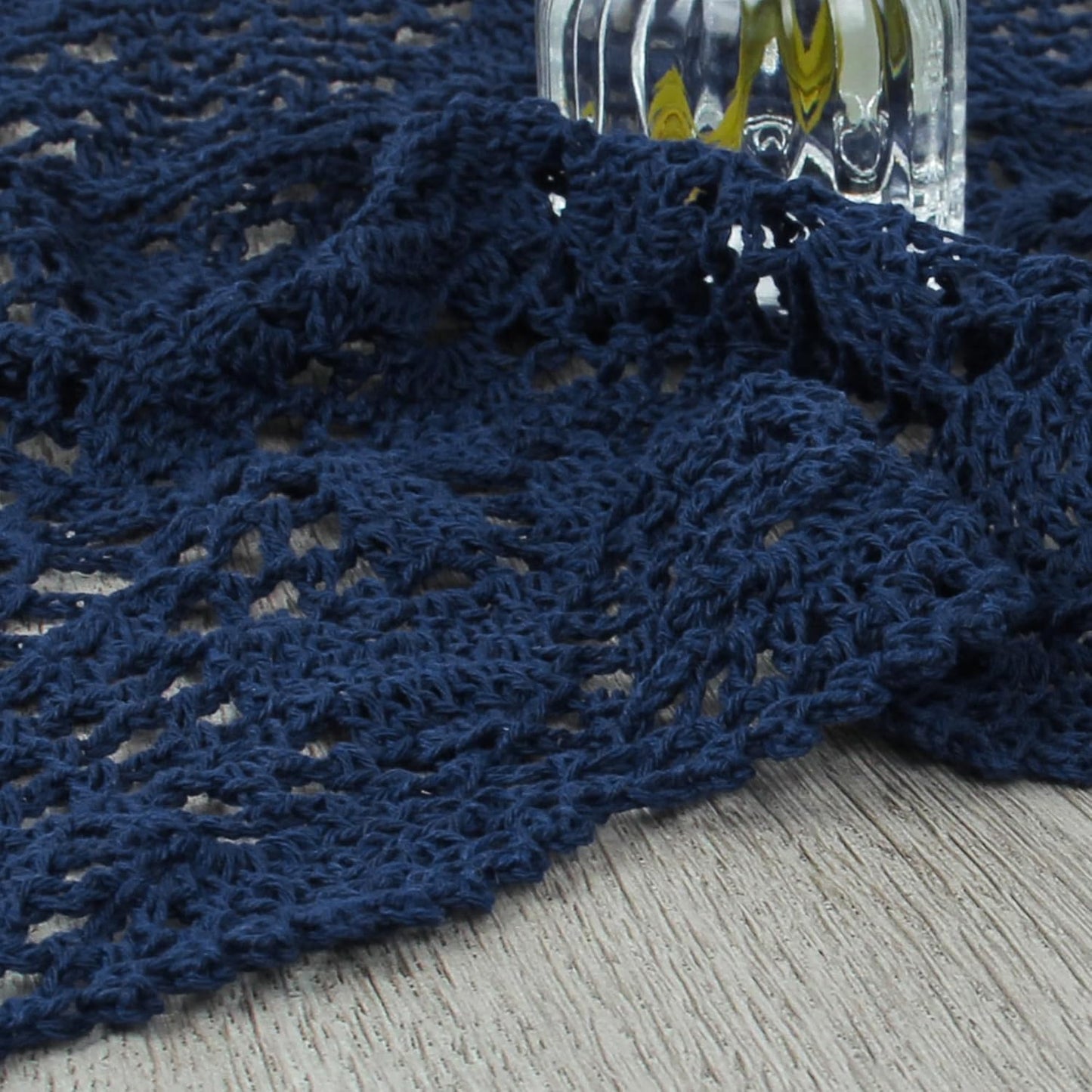 Handmade Crochet Lace Table Runner 15x51 Inch - Elegant White Décor