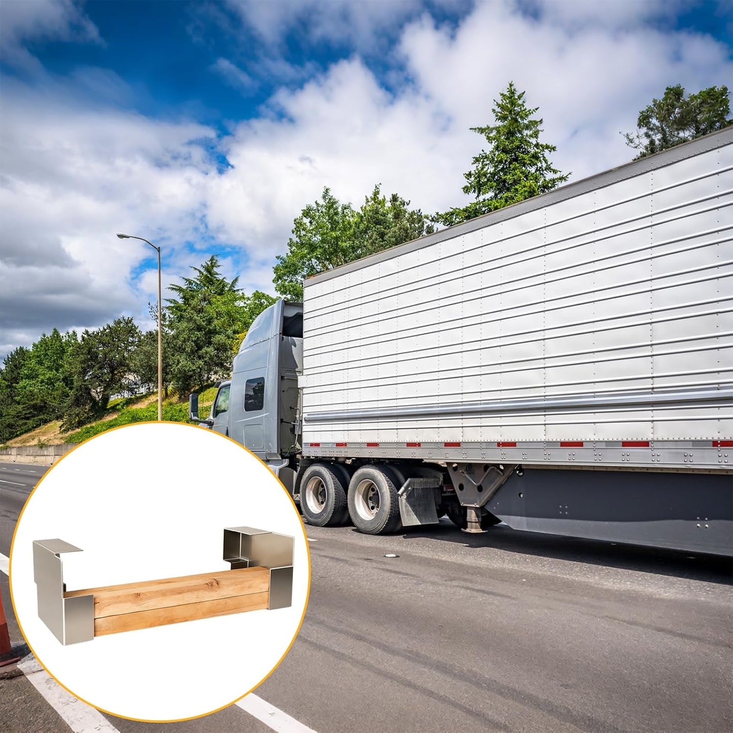 Shimeyao Dunnage Rack Holder Set - 2 Pcs Lightweight Aluminum 20x15 Inch for Trailers & Flatbeds