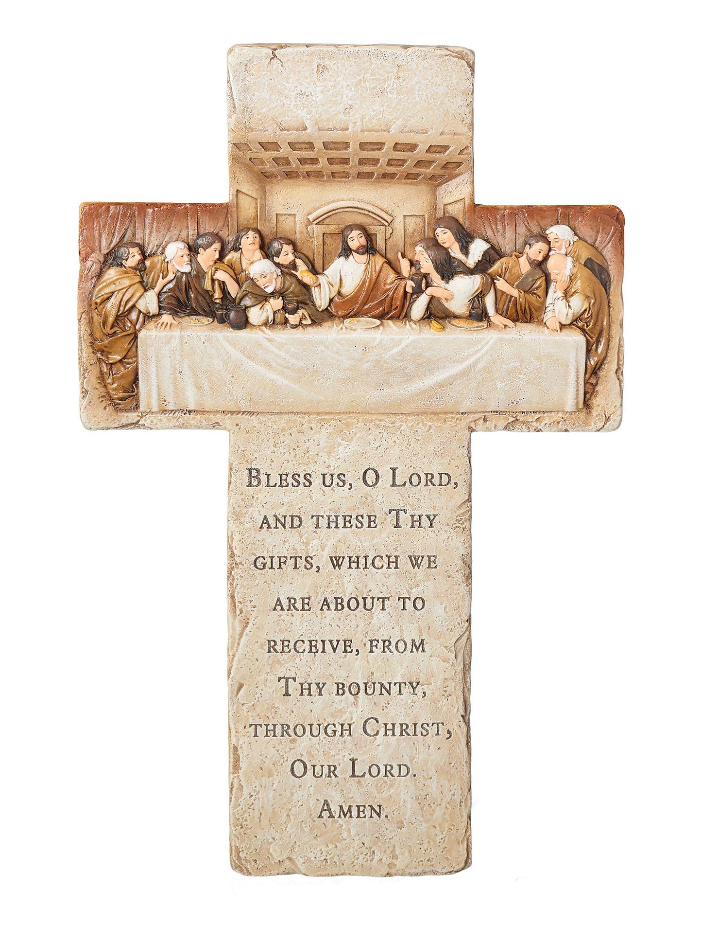 Joseph's Studio by Roman - The Last Supper Wall Cross, 13.25" H, Resin and Stone, Religious Gift, Wall Decoration, Collection, Durable, Long Lasting, Decorative