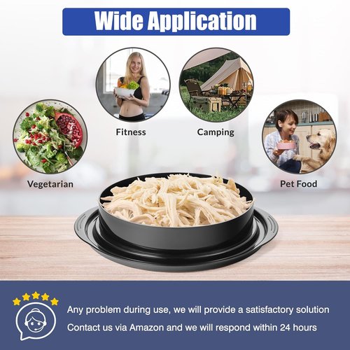 Chicken Shredder Tool by Twist - Pro Food-Grade Meat Shredder with Anti-Slip Base & Ergonomic Handle - Black