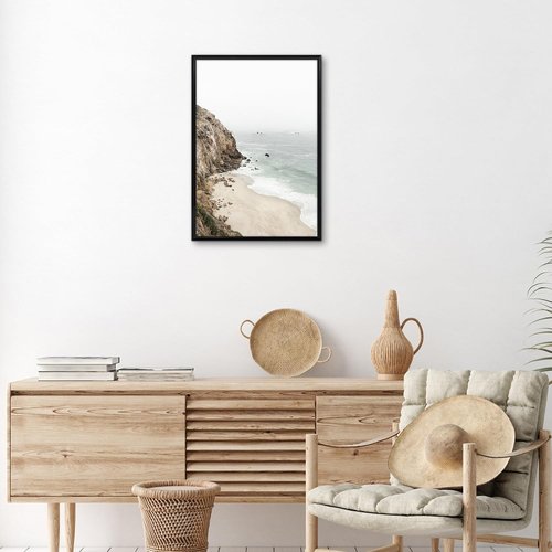 Americanflat 13x19 Picture Frame - Polished Front Cover & Buildable Molding - Black Fusion Collection