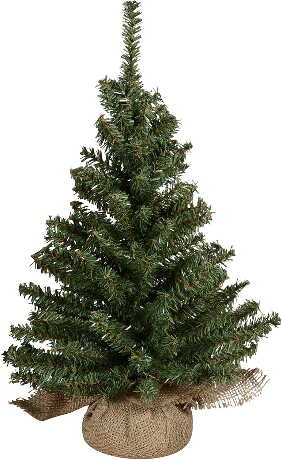 16-Inch Christmas Tabletop Tree with Burlap Base - Festive Holiday Decor