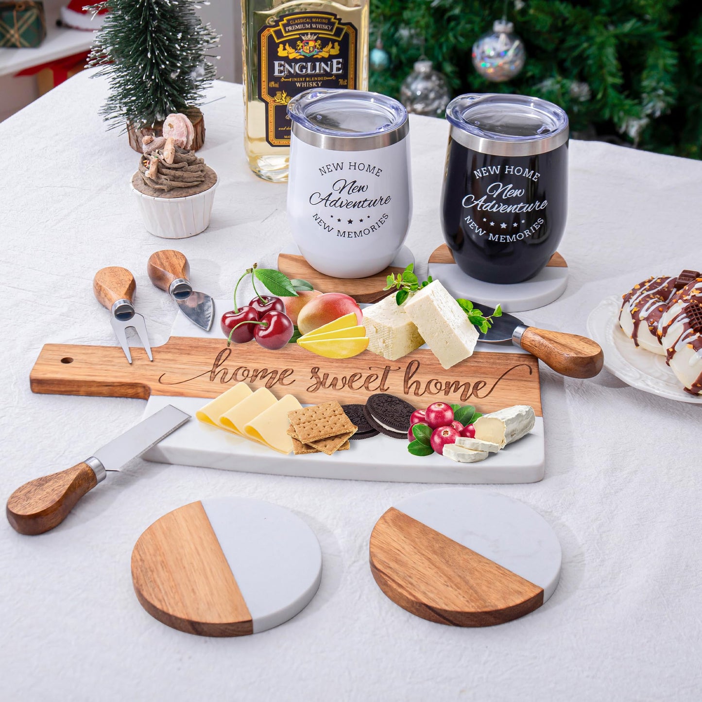 House Warming Gifts New Home Couple, Housewarming Gift Baskets for Women,Clients, Homeowner, Closing Gifts for Home Buyers, New Apartment, First Home Gifts, House Essentials for New Home Gift Ideas