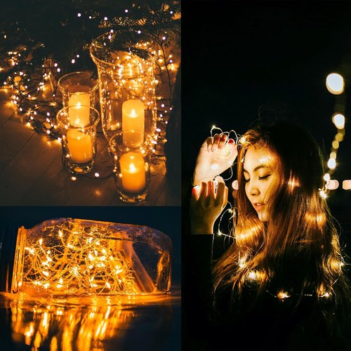 Beieverluck 100 LED Fairy Lights - 33FT Battery Operated String Lights with Remote & Timer | Waterproof for Indoor/Outdoor Use