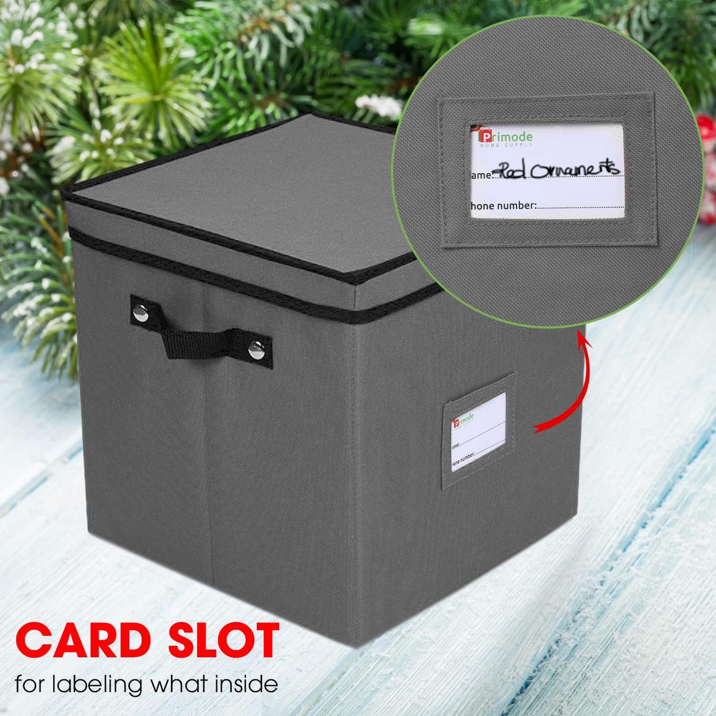 Christmas Ornament Storage Box - Holds 64 Ornaments, 4 Trays & Dividers, Durable 600D Oxford - Holiday Decoration Organizer (Green)