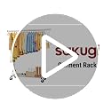 Sakugi Large-Capacity Metal Clothes Rack with Lockable Wheels, 45.6 x 16.9 x 59 inches, Black - 1 Rod