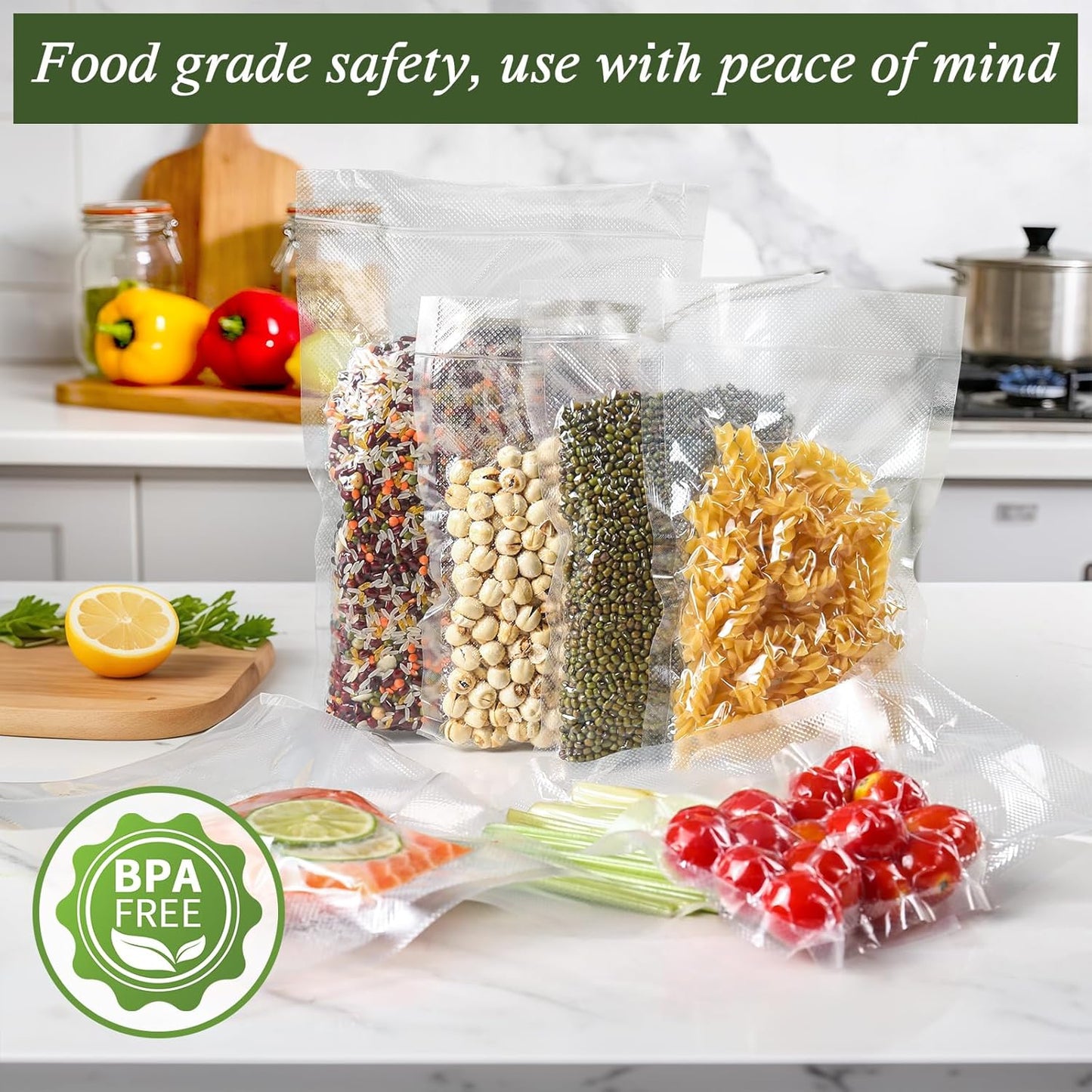 Vacuum Sealer Bags - 100 Quart 8" x 12" | Commercial Grade BPA-Free for Food Storage & Sous Vide