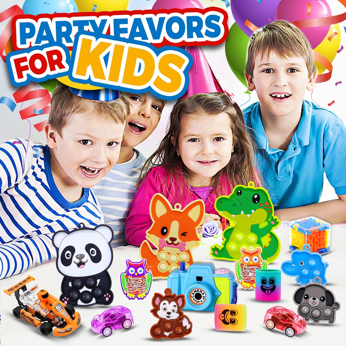 Olganicor 350 PCS Party Favors for Kids, Fidget Toys Bulk, Easter Eggs Fillers, Treasure Box Toy for Classroom Prizes, Goodie Bags Stuffers Birthday Carnival Prize, Pinata Filler Stuffers