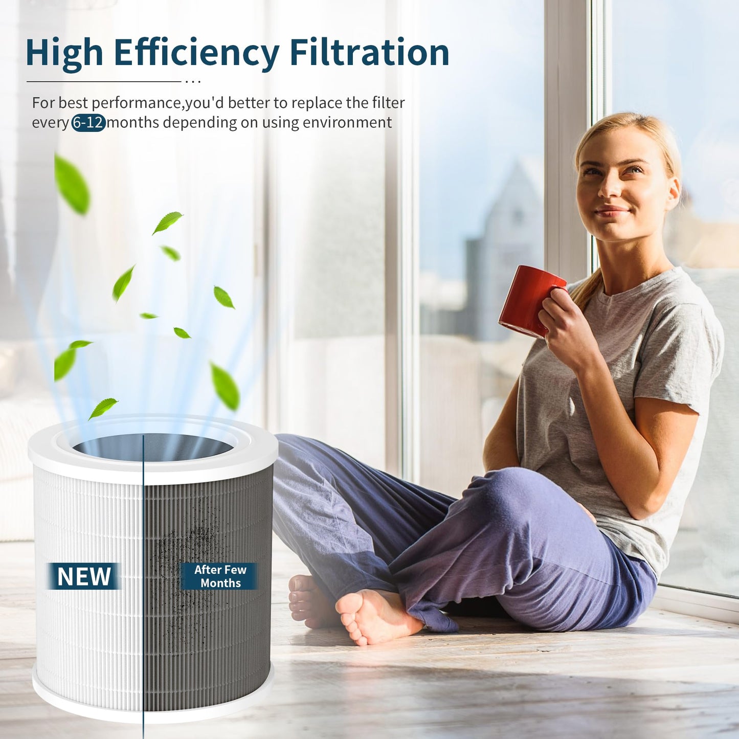 XBWW H13 True HEPA A2001 Replacement Filter Compatible with A2001 Air Purifi-er,3-in-1 Filter of True HEPA, Activated Carbon Filter and Fine PET Pre-Filter, 2 Packs