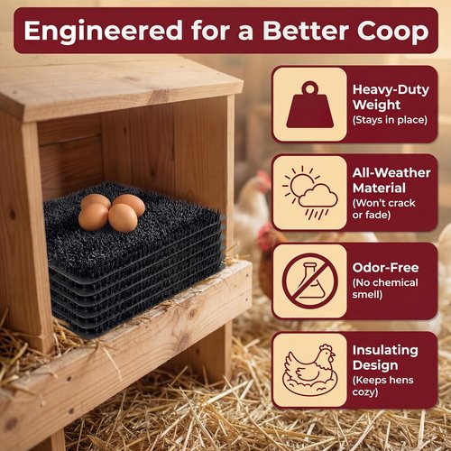 6X Ultra Soft Washable Chicken Nesting Pads - Premium Food Grade, 100% BPA Free, Durable & Easy to Clean