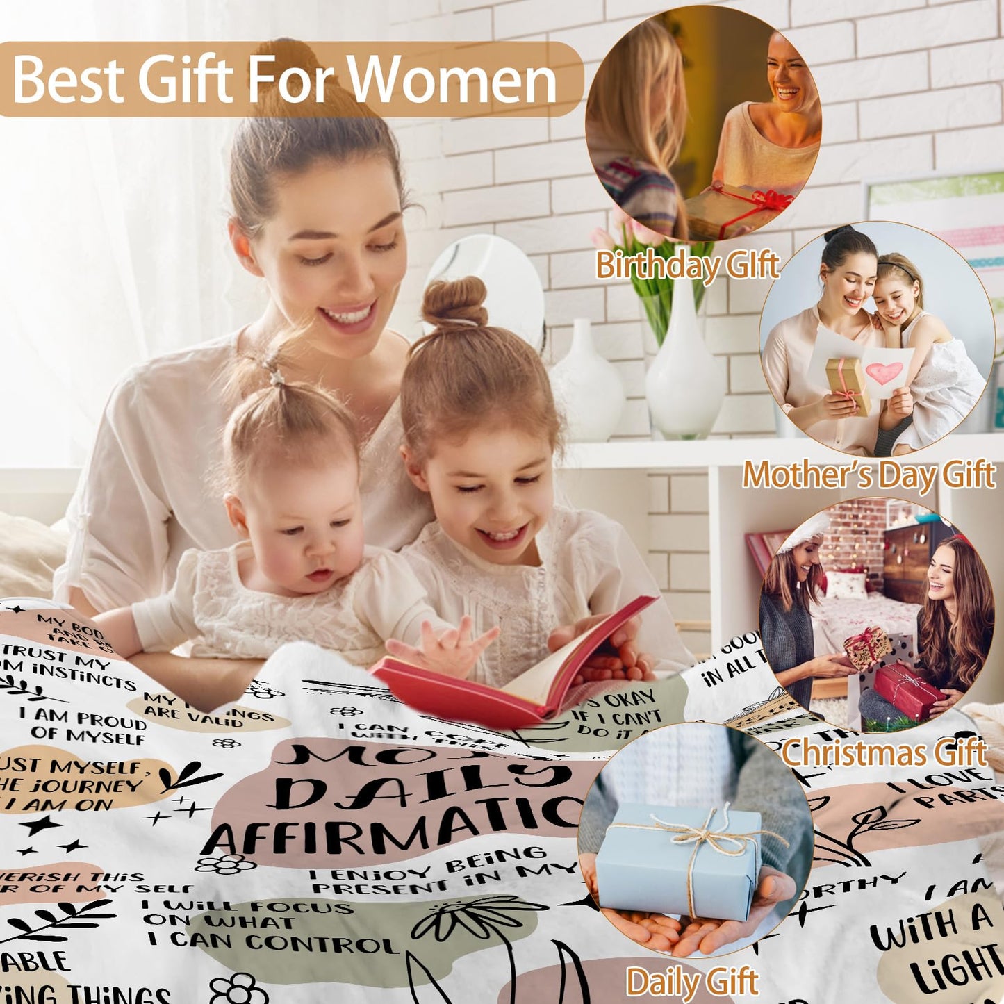 Lebsitey 50th Birthday Blanket Gifts for Women 60”X50”, Unique Happy 50th Birthday Throw Blanket, 50 Years Old Birthday Thanksgiving for Mom, Wife, Sister, Friends, (50th Birthday)