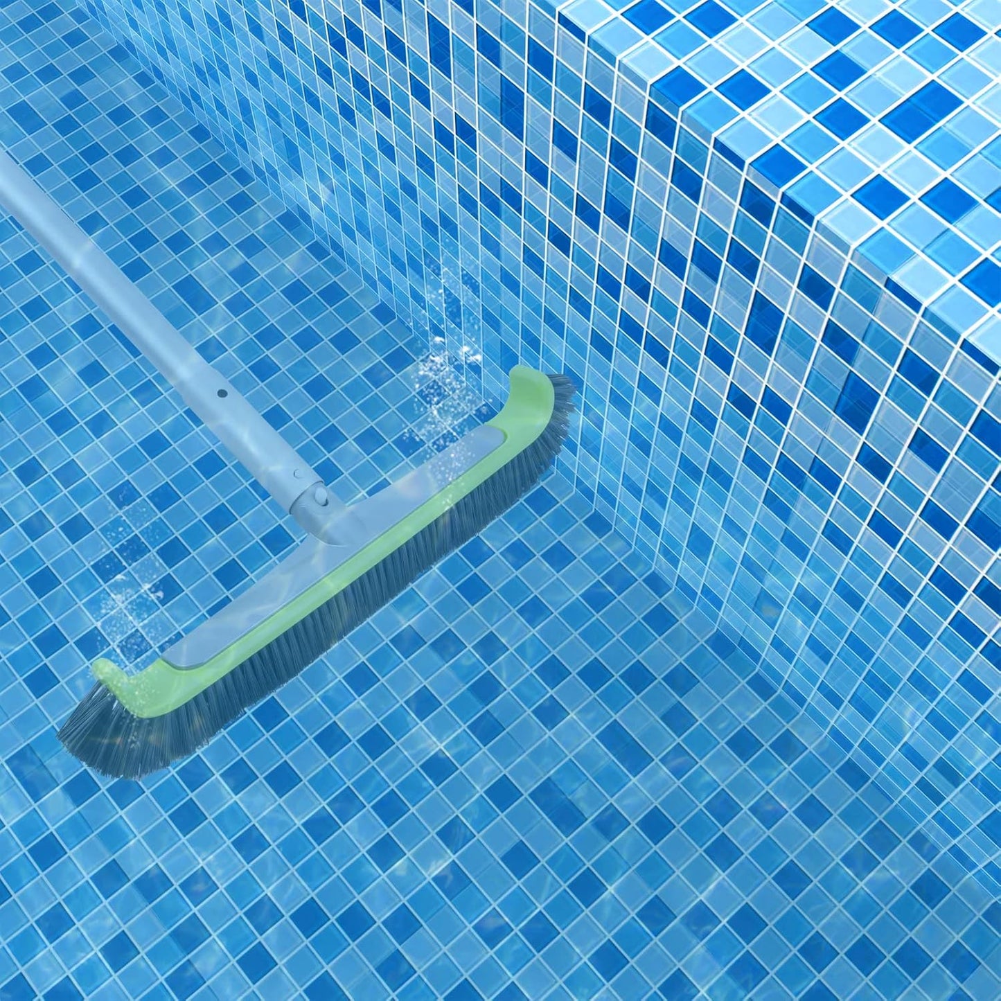 Sepetrel Pool Brush Head - Heavy Duty 17.5" for Inground/Above Ground Pools | Premium Bristles & Reinforced Aluminum Back