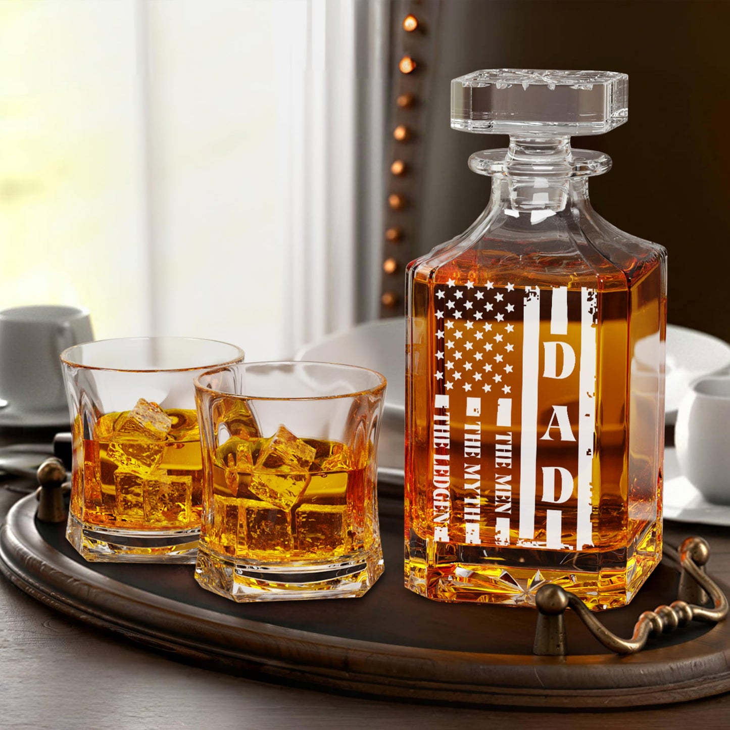 Funny Gifts for Dad, White Elephant Gifts for Dad, Gag Gifts Dad Decanter Set with Glasses, Stocking Stuffers for Men Husband, Novelty Gifts for Dad, Christmas Gifts Birthday Prank Gifts