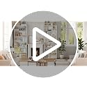 Tall Bookshelf with 6 Open Shelves - Dark Gray Bookcase, Modern Storage