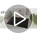 DEXI Maze Black Outdoor Entrance Door Mat 48x72 Rubber Doormat