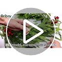 Bribay 6FT Norfolk Pine Artificial Christmas Garland Winter Decor - Layered with Berries