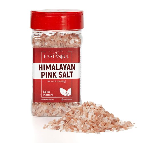 Eastanbul Salt and Pepper Grinder Refill - Rainbow Peppercorns 4.9oz & Pink Himalayan Salt 12.3oz | Natural Spice Blend