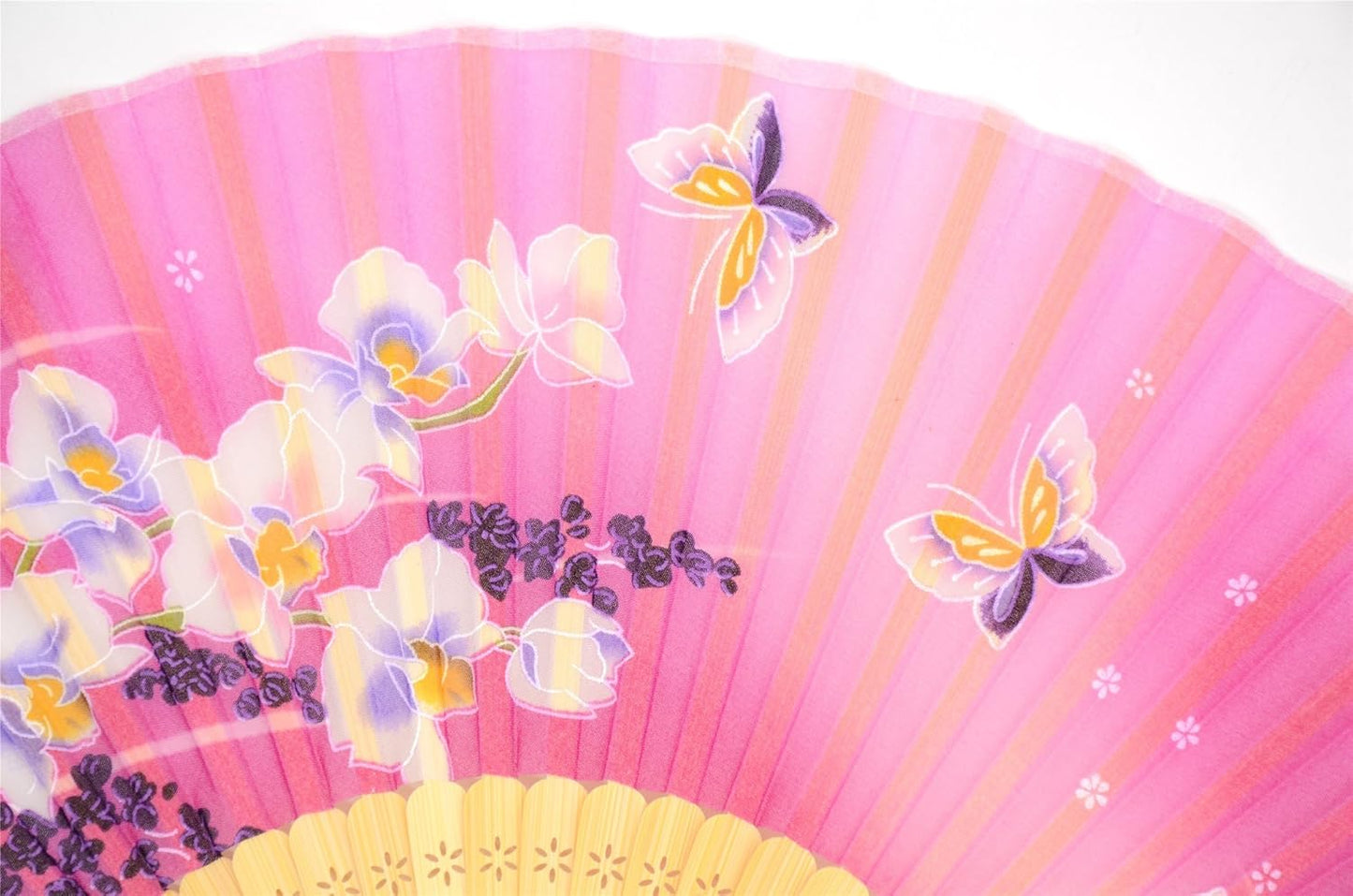 Handmade Silk Folding Fan with Bamboo Frame - Vintage Chinese/Japanese Style for Women & Girls - Gift-Ready with Protective Sleeve (WZS-33)