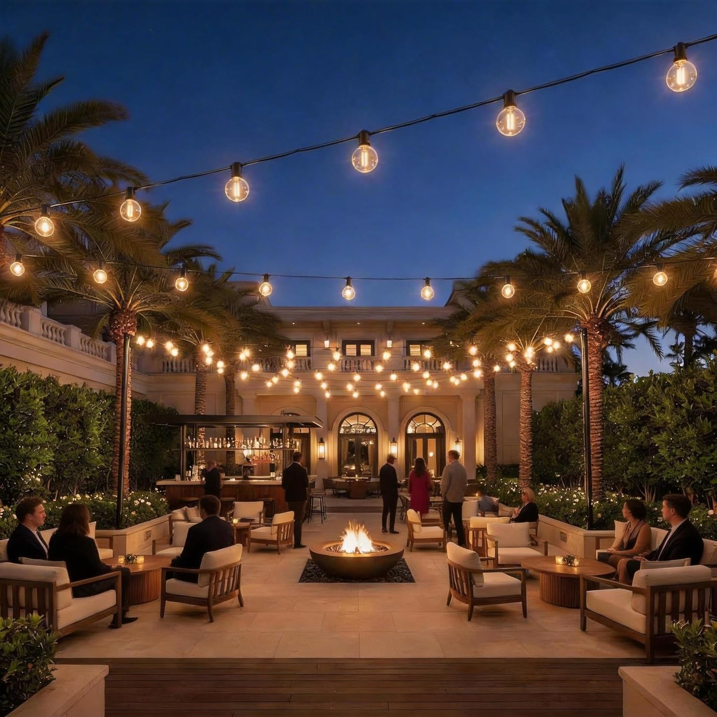 RTTY Outdoor String Lights - 150 FT Waterproof G40 LED Bulbs | Dimmable Globe Lighting for Patio, Bistro, Backyard, Cafe, Warm White