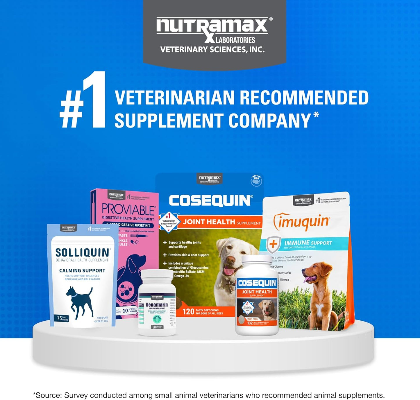 Nutramax Cosequin Joint Health Supplement for Dogs - Glucosamine, Chondroitin & MSM, 132 Chewable Tablets