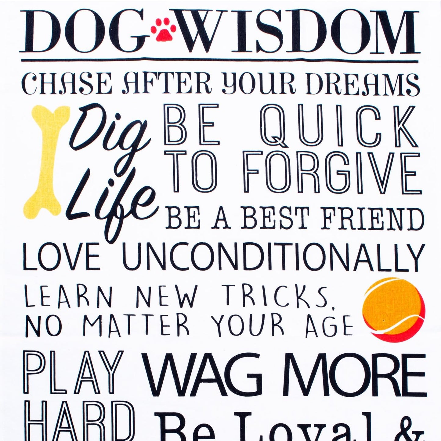 Dog Print Absorbent Dishtowel Set - 3 Count, 18x28 Kitchen Towels for Pet Lovers