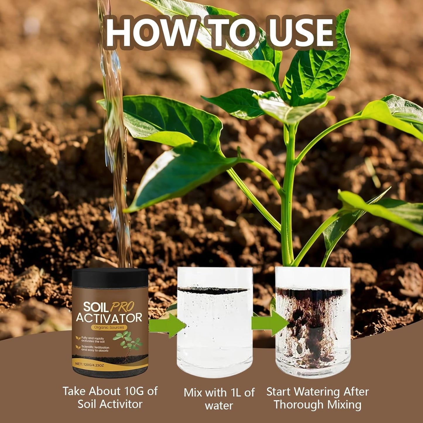 Nauticos Soil Activator - Organic Water-Soluble Formula for Optimal Nutrient Uptake | 2-Pack for Enhanced Plant Growth