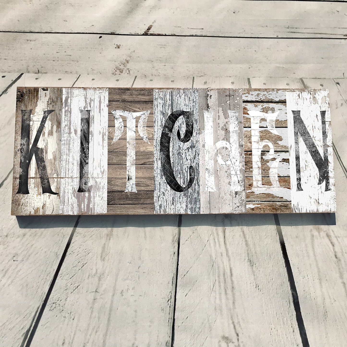 Kitchen Wall Decor Canvas Wall Art Rustic Farmhouse Kitchen Sign Picture Vintage Kitchen Painting Framed Modern Artwork for Kitchen Dining Room Restaurant Decor 24x10 inch