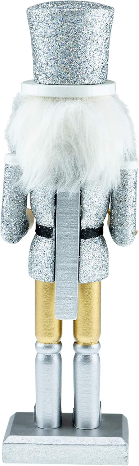 Red Prince 12-Inch Wooden Nutcracker - Festive Christmas Décor for Shelves & Tables