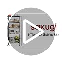 Sakugi 5-Tier Metal Storage Shelves with Wheels - Silver, 33.1 x 12.6 x 73.5 Inches