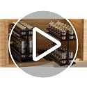 Black 4-Pack Pull Out Spice Rack - Metal & Wood Kitchen Organizer