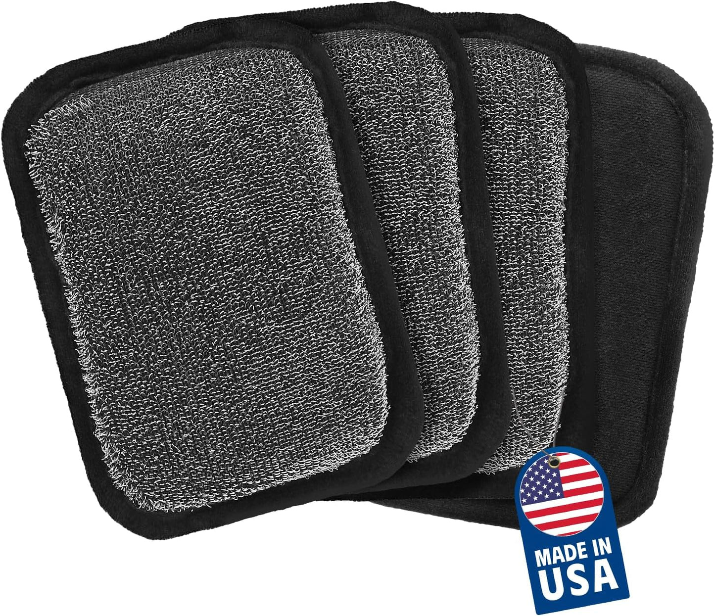 MEKER Grill Brush Replacement Pads - Ultra Safe Cleaning | 4-Pack Grill Cleaner Pads