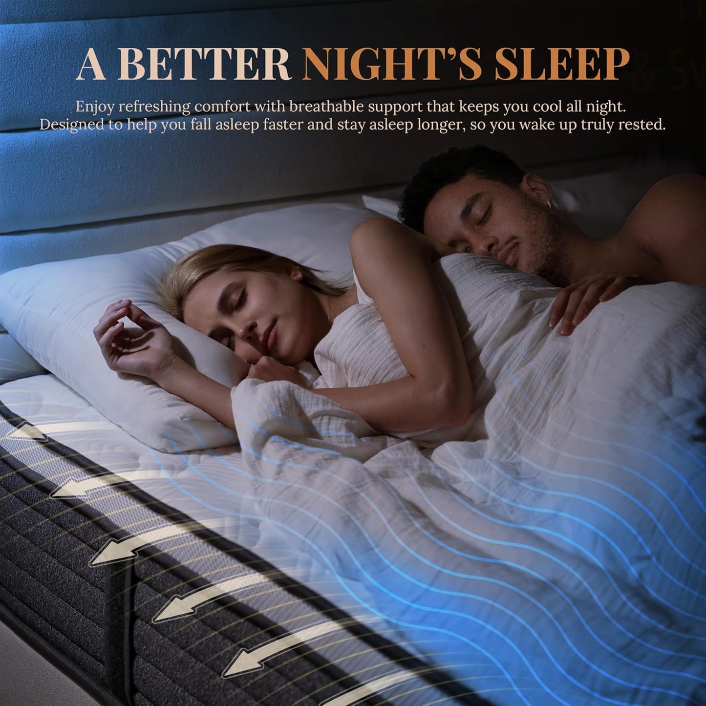 Skiennix Queen Mattress - 12 Inch Hybrid Foam & Pocket Springs | Medium Feel, Extra Edge Support, CertiPUR-US
