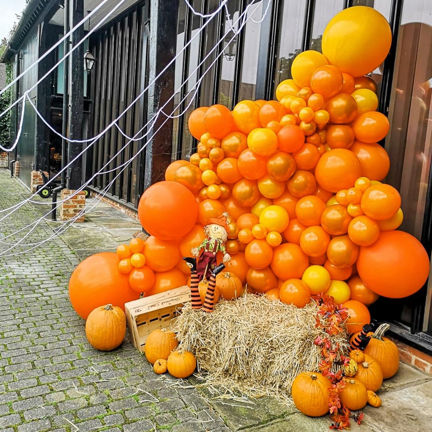 PartyWoo Pearl Orange Balloons 50pcs 12 Inch Fall Pumpkin Latex Balloons for Graduation Thanksgiving Halloween Little Cutie Baby Shower Birthday Wedding Fall Themed Party Decorations Orange-Z28