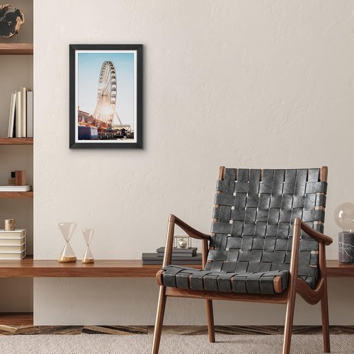 Americanflat 12x18 Poster Frame - Shatter-Resistant Glass for 11x17 or 12x18 Photos - Hudson Collection - Black