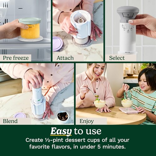 Cuisinart FastFreeze 5-in-1 Frozen Dessert Maker - Ice Cream, Sorbet, Milkshakes & More | Compact & Easy to Use