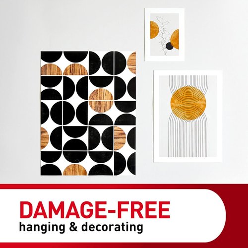 Command Poster Strips - 60 Damage-Free Hangers for Easy Home & Office Decor | White Adhesive