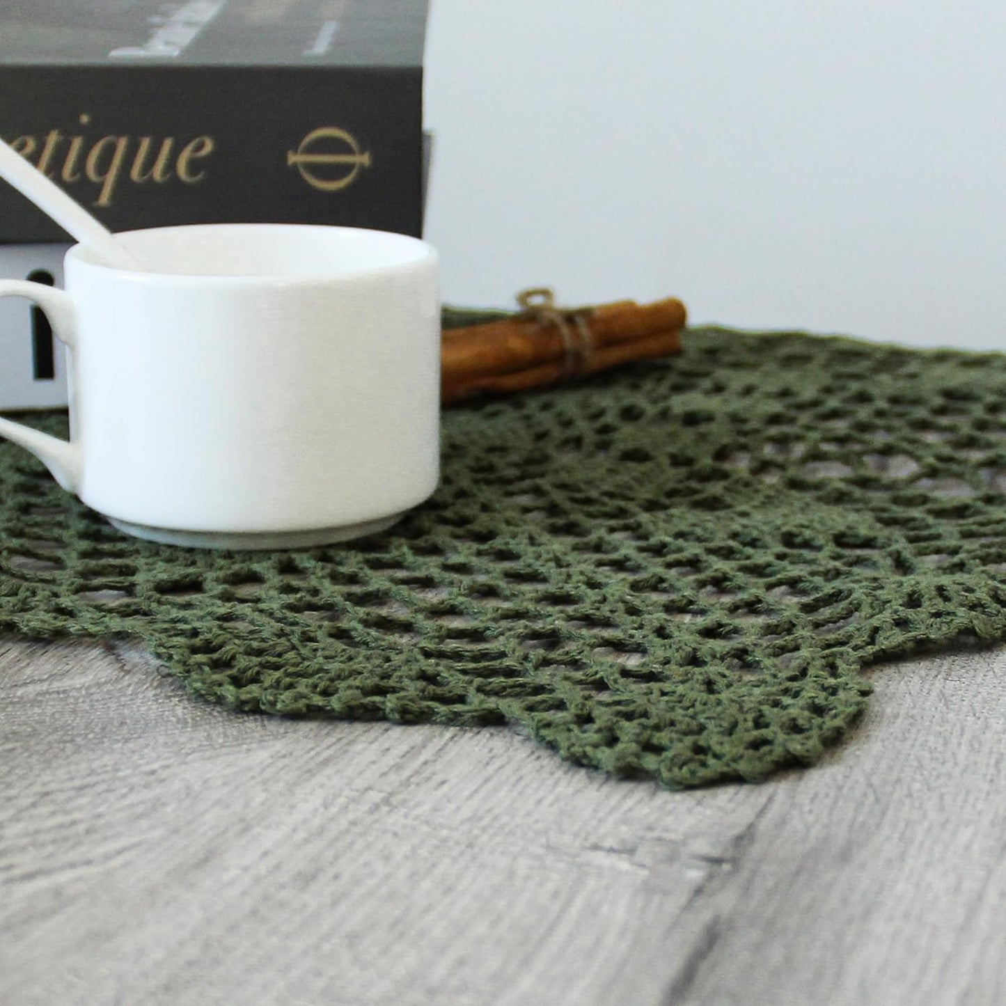 Handmade Crochet Lace Table Runner 15x51 Inch - Elegant White Décor