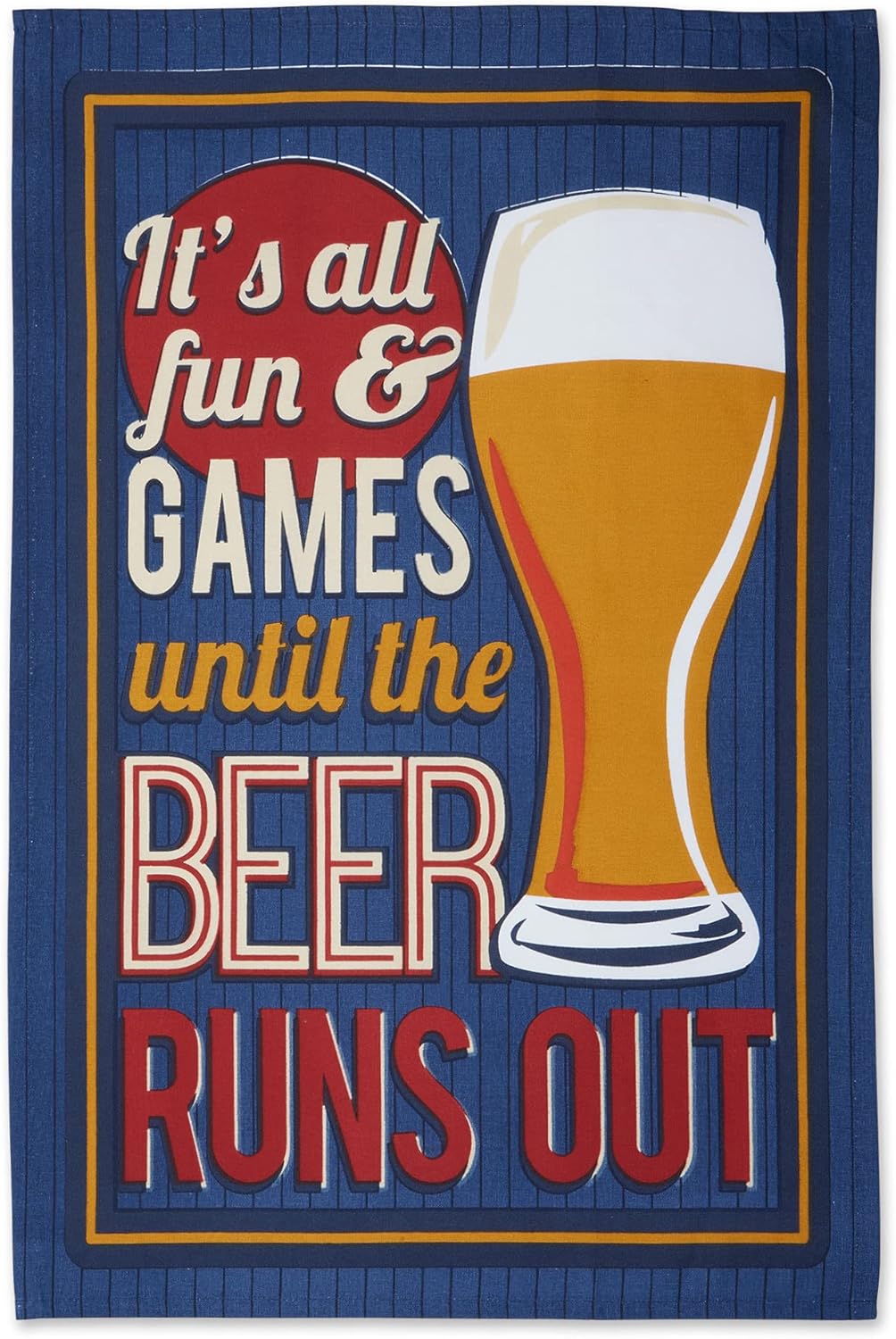 Retro Beer Dishtowel Set - 3 Assorted 18x28 Kitchen Towels for Home Cooking