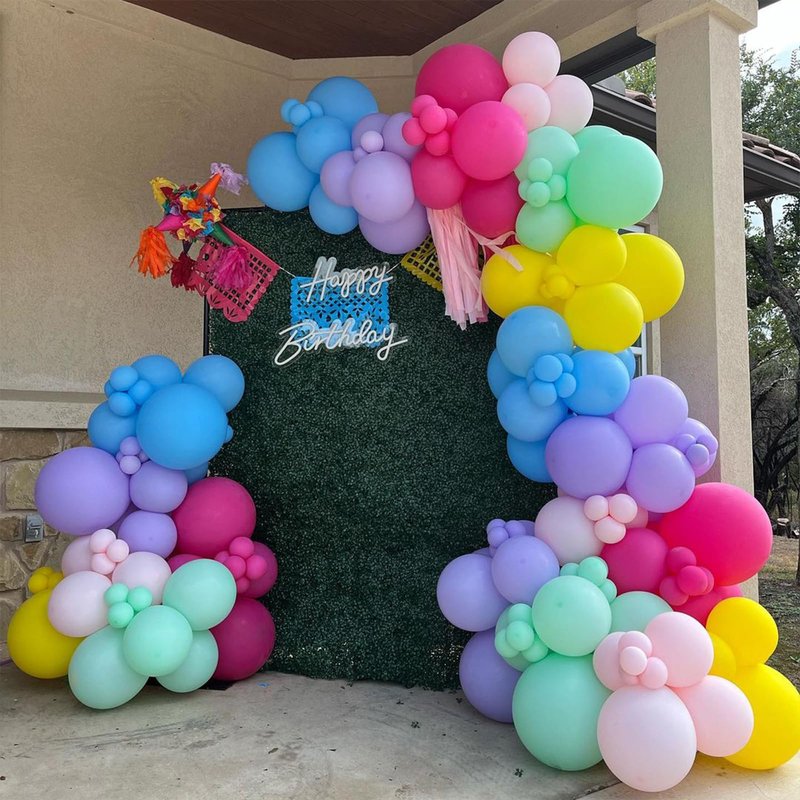 Pink Purple Blue Balloon, 60 Pcs 12 Inches Hot Pink Metallic Purple Teal Yellow Balloons Confetti Balloons for Kids Baby Shower Magic Theme Birthday Engagement Party Decoration